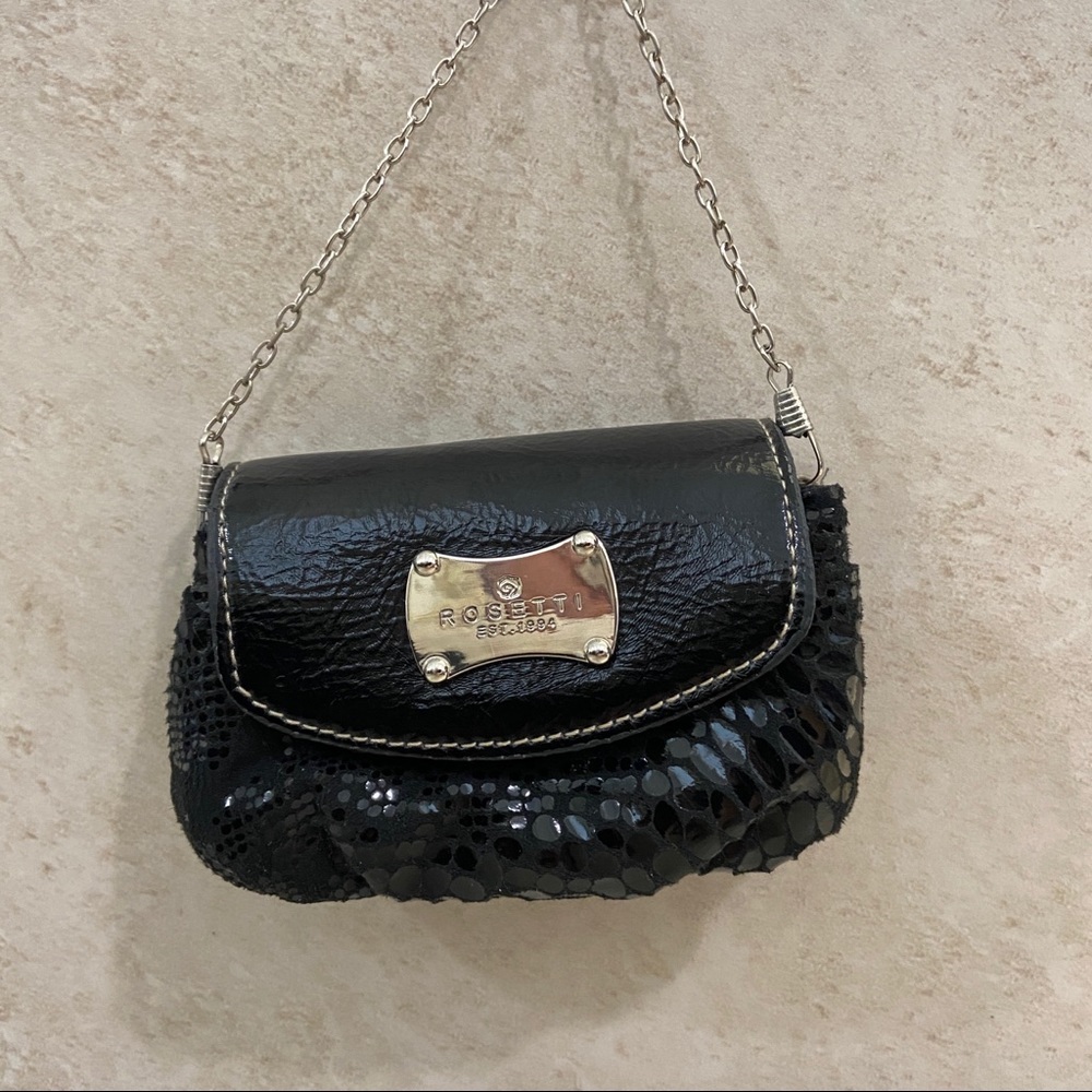 Black Patterned Mini Purse - Picture 4 of 5